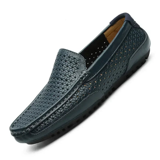 Marca de Luxo de Verão Masculina Sapatos Casuais de Couro Genuíno Macio Masculino Loafers Mocassins Designer Italiano Respirável Sapatilhas Slip-on para Barco