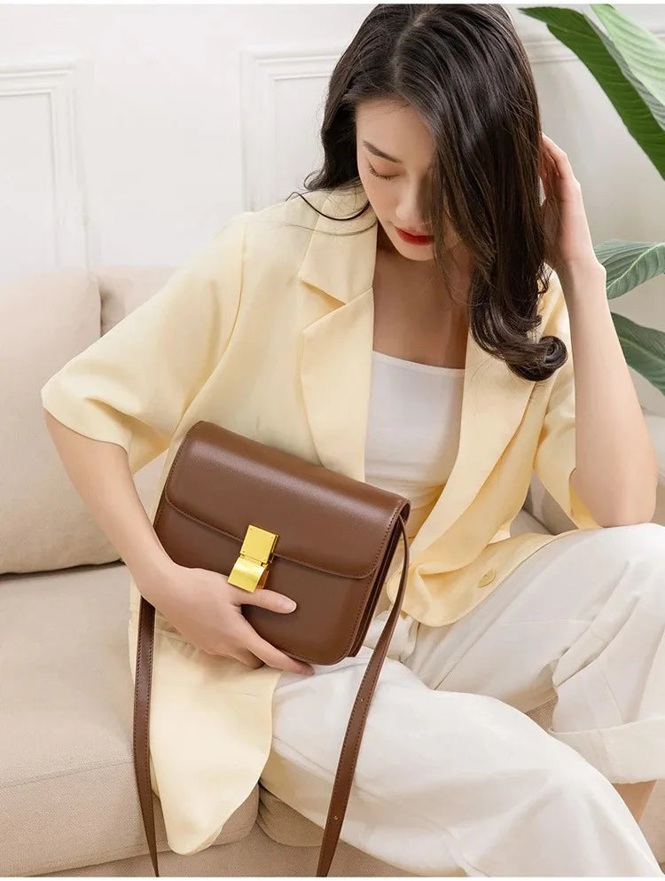 High Quality Bags For Women 2024 Trend Fashion Luxury Designer Shoulder Bag New In Metal Buckle Leather Exquisite Crossbody Bags
