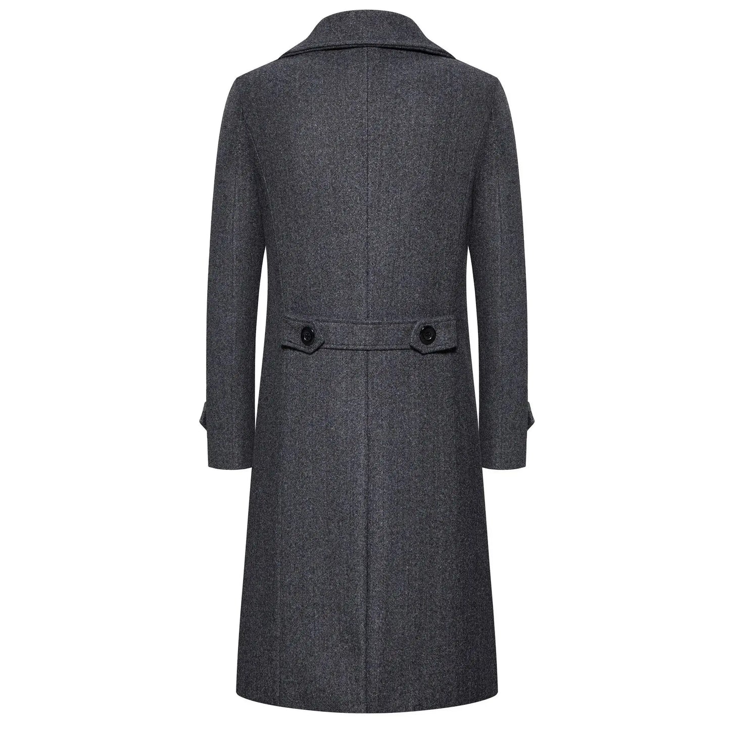 Spring Long Woolen Coats Men Fashion Double Breasted Trench Coats Autumn Turn Down Collar Slim Fit Windbreaker Male Outwear