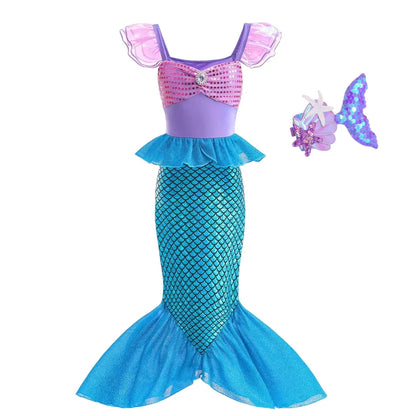 Princess Dress Girl Halloween Cosplay Party Costume Princess Fancy Clothes Children Outfit Birthday Dress
