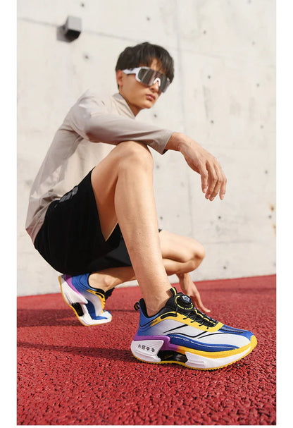 Family carbon plate running shoes for Boys Big Boys Student rotating button Technology TPU+ Popcorn high pop sneakers for girls