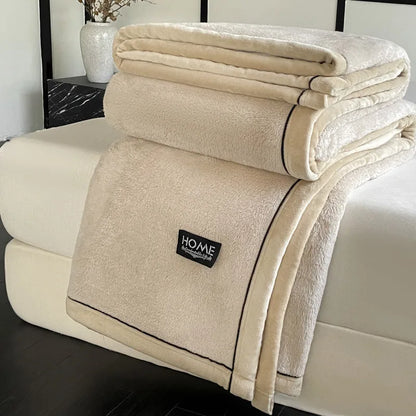 2025 New Comfortable Cotton Velvet Thickened Warm Coral Velvet Blanket Milk Velvet Long Velvet Light Luxury Blanket