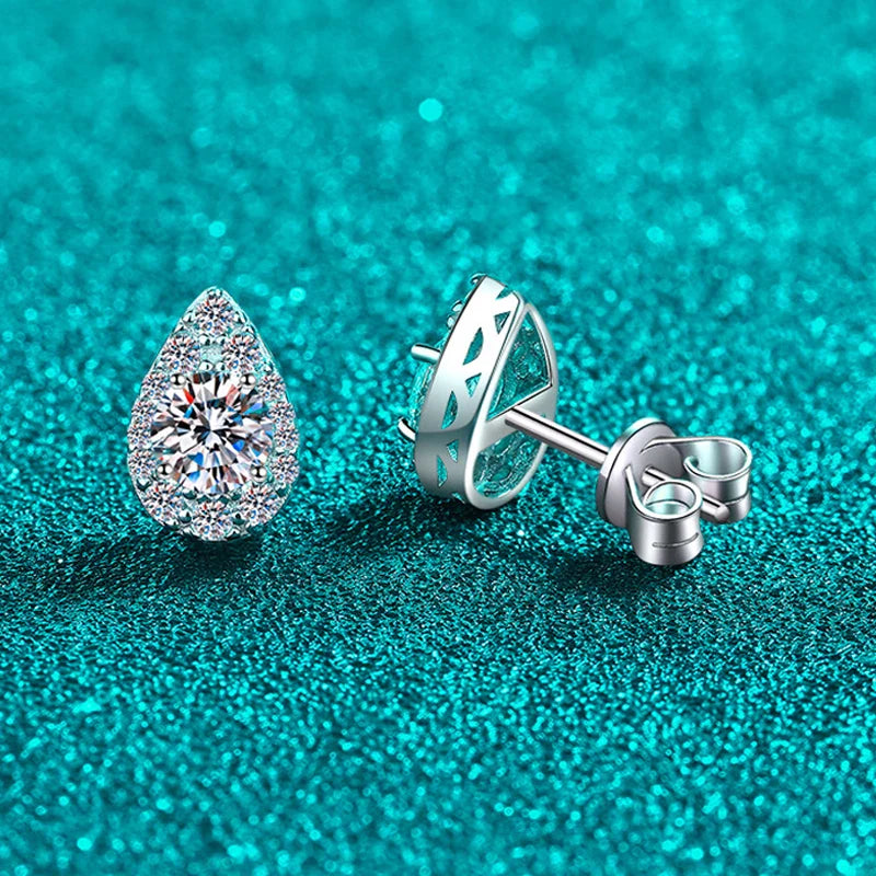 1cttw Sparkling Moissanite Stud Earrings for Women Engagement Birthday Gift Jewelry 100% 925 Sterling Silver Wholesale