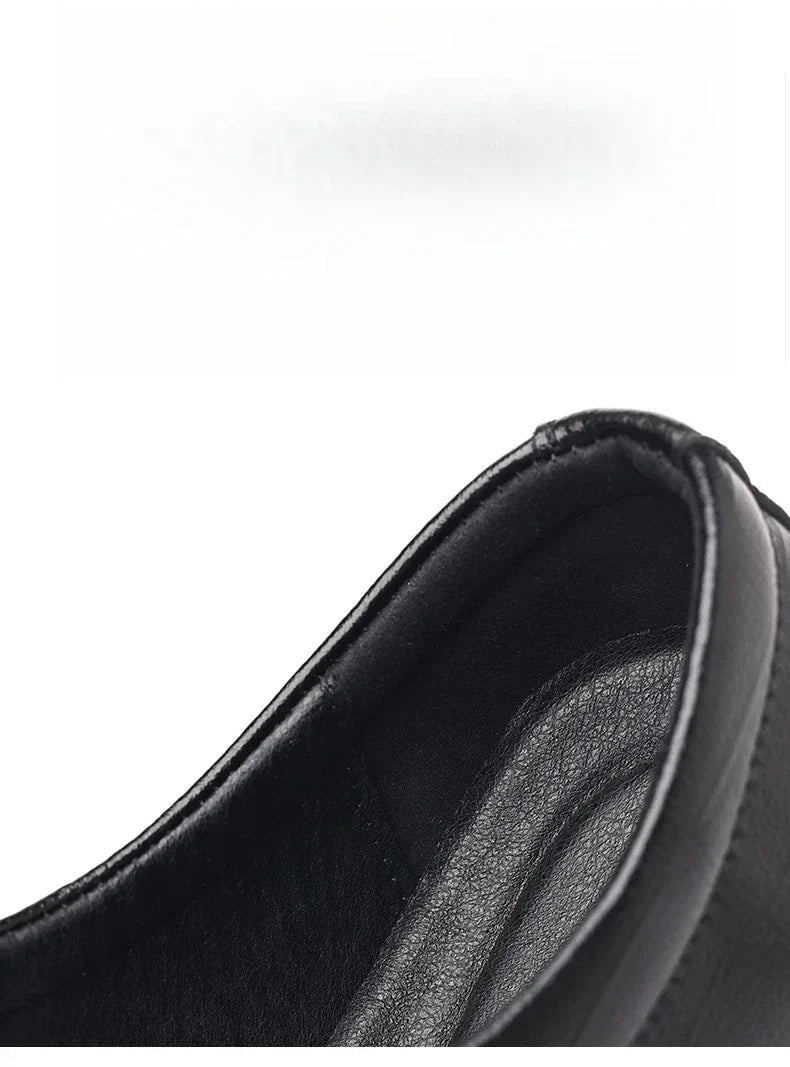 Men Dress Shoes Black Soft Leather Men Heighten Formal Shoes Casual Business Men Oxfords Suit Shoes
