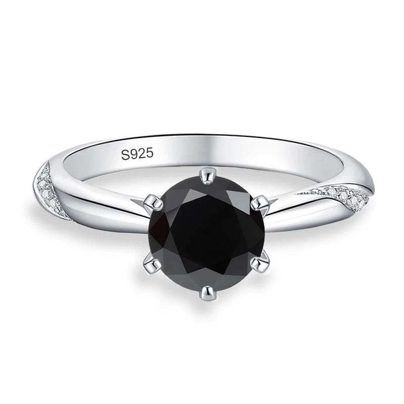 0.5ct 1ct 2ct Blue Pink Grey Moissanite Rings Gifts for Women 925 Sterling Silver Wedding Band Women's Ring Woman Rings