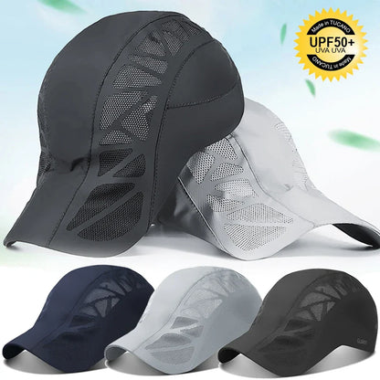 Sports Mens Sun Hats Breathable Mesh Quick-drying Visor Caps Outdoor