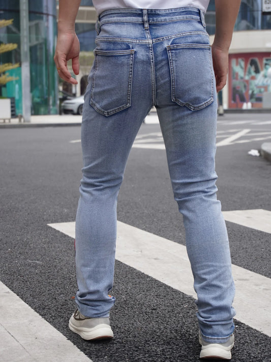 High Street Bestseller  Fashionable Print  Trendy Men's Jeans  Popular In Multiple Countries  On Sale With Free Shipping