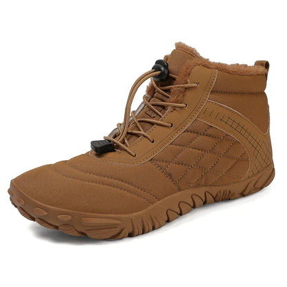 Botas de Caminhada de Inverno Barefoot Masculinas Femininas, Botas de Neve Quentes Sem Salto, Botas de Tornozelo com Biqueira Larga, Impermeáveis Minimalistas