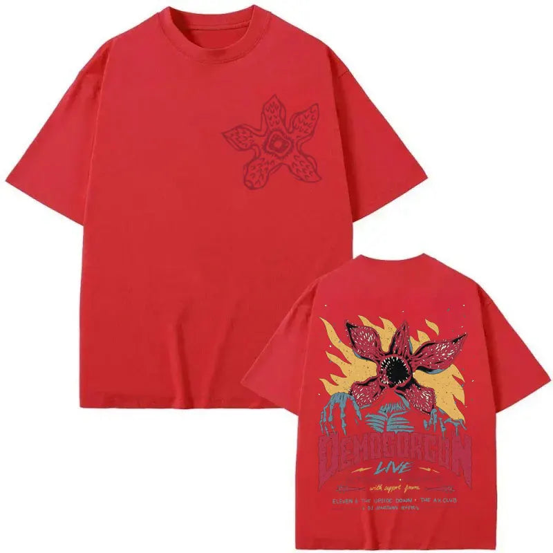 Eddie Munson The Demogorgon T-shirt Cannibal Flower Monster Graphic T Shirts Men Women Clothing Gothic Fashion Vintage T-shirts