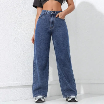Women Retro Wide Leg Jeans