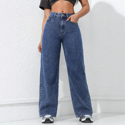 Women Retro Wide Leg Jeans