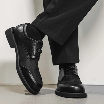 Summer New Leather Shoes Men's Business Hollow Holes Soft Bottom Men's Sandals Formal Wear Breathable Office Dress Shoes for Men