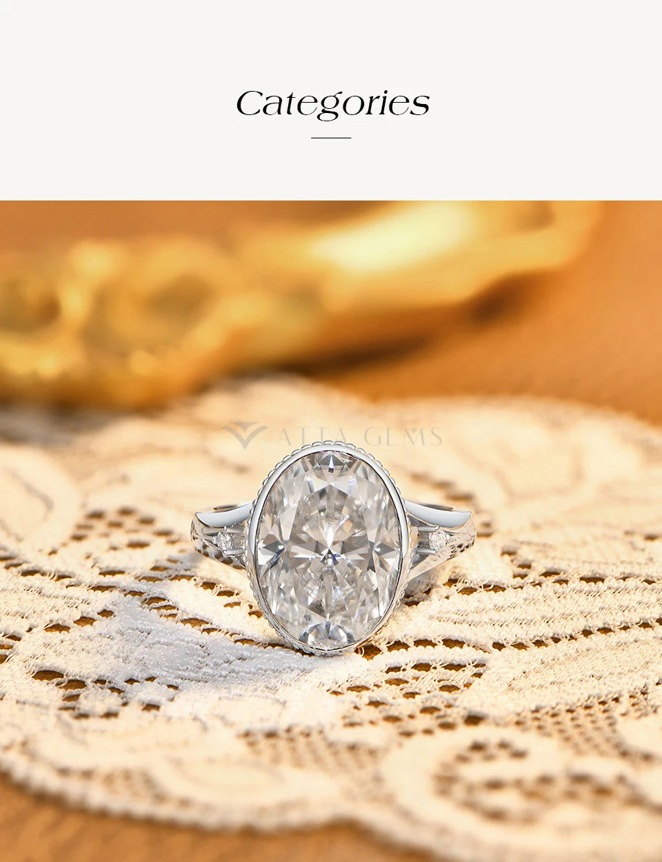 Oval Cut 10CT Dazzling Moissanite Ring 925 Sterling Silver Milgrain Bezel Promise Band ForWomen Vintage Wedding Jewelry