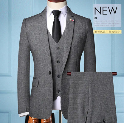 Suit  Men's Fashionable Business Banquet, Trendy Singer, Grid Host, Casual Wedding Banquet Dress, Male Star Performance Suit
