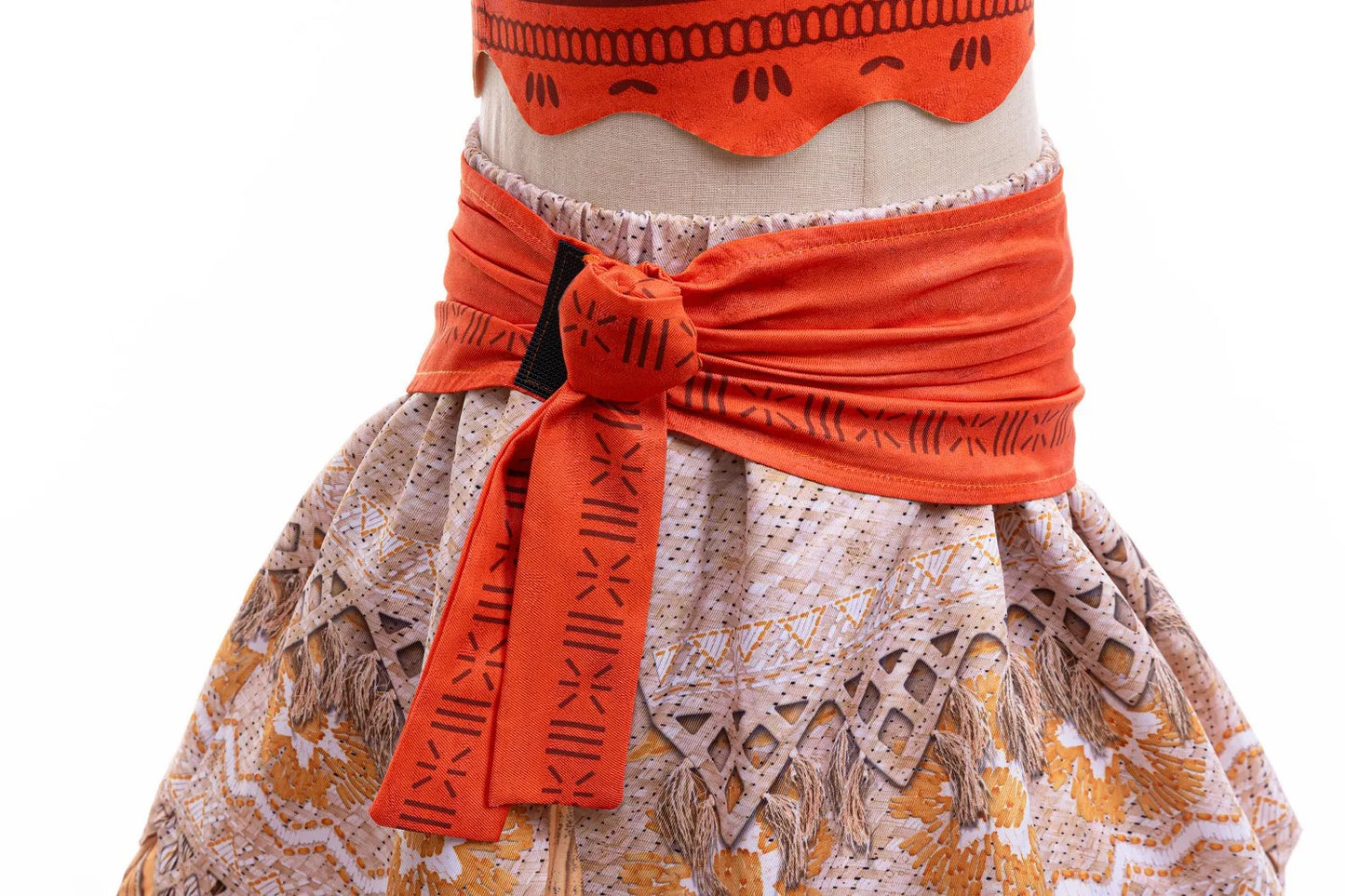 Moana Cosplay Dress For Girl New Little Girl Two Piece Suit Children Geometric Print Clothes Halloween Carnival Outfit Moana