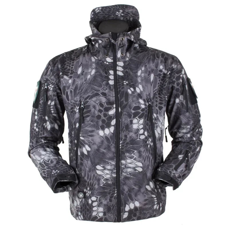 Military Waterproof Jacket Men's jacket Outdoor Soft Fleece Women's Windproof Breathable Thermal Hooded Suit Jackets