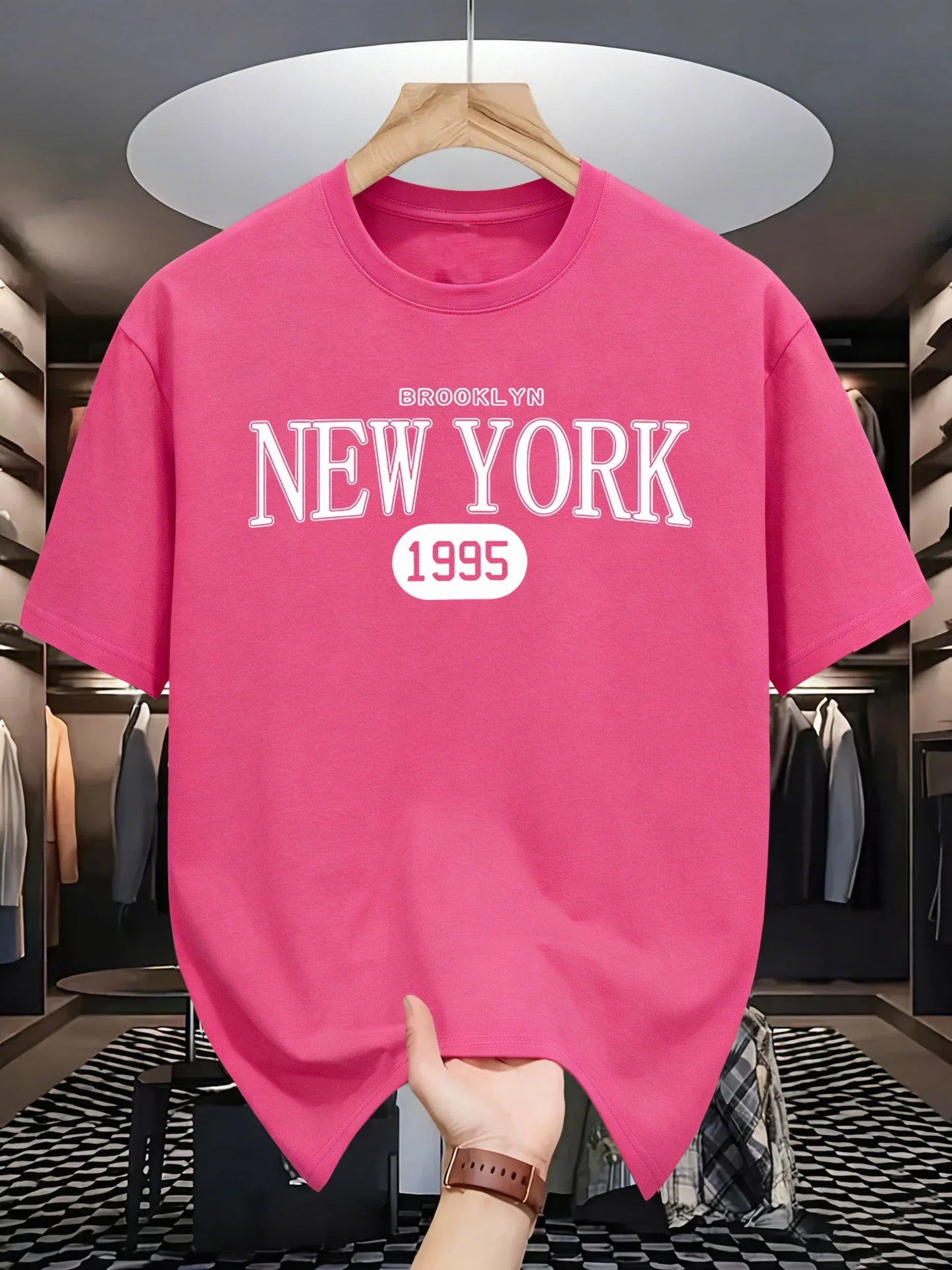 New York Brooklyn 1995 Design T-Shirts Men Cotton Casual Tee Breathable Summer Sportswear Unisex Loose O-Neck Short Sleeve