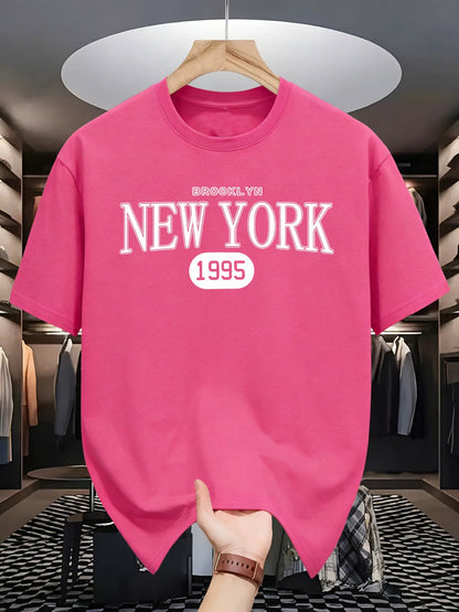 New York Brooklyn 1995 Design T-Shirts Men Cotton Casual Tee Breathable Summer Sportswear Unisex Loose O-Neck Short Sleeve