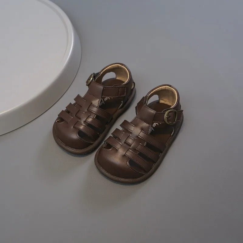Baby Girls Sandals Summer Children Woven Princess Shoes Lightweight Infant Toddler Shoes Soft Sole Anti Slip Kids Beach Sandals