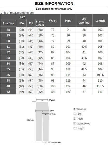 Business Men's 98% Cotton Straight Casual Pants Plus Size Loose Stretch Autumn Winter Office Trousers Classic Male Clothing