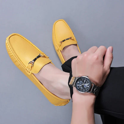 Handmade Leather Casual Men Shoes Design Loafers Man Comfortable Slip on Men Loafers Hot Sale Moccasins Driving Shoes