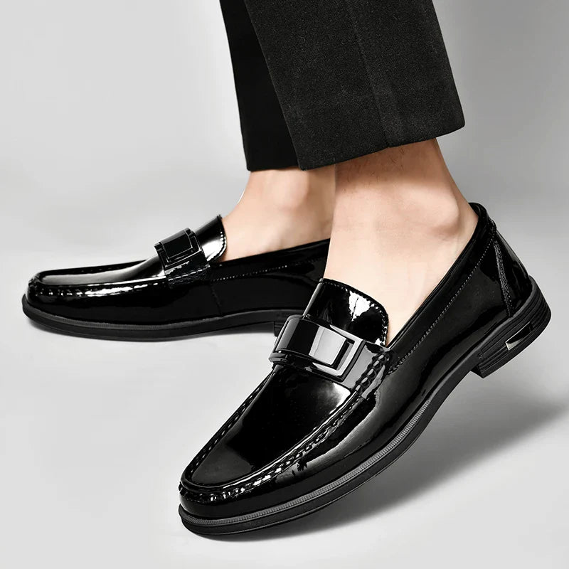 Patent Leather Loafers Men Casual Shoes For Gentleman Loafer Formal Shoes Instappers Heren Big Size 47 48