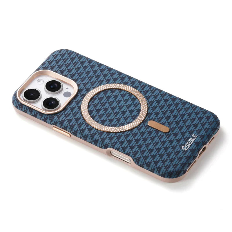 For Magsafe Magnetic Solid Color Triangle Pattern Phone Case for iPhone 17 Pro Max 15 13 14 16 Pro Max Bumper Back Cover
