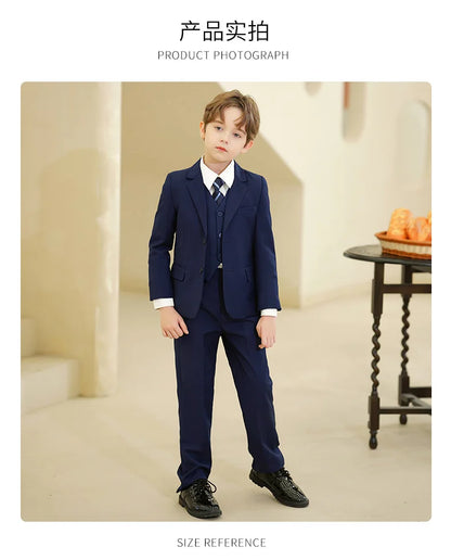 Spring Autumn Children Boy Wedding Suit Teenager Kids Formal Elegant Suits For Boy 1-14 Years Boys Suits Teens Suits Outfit Set