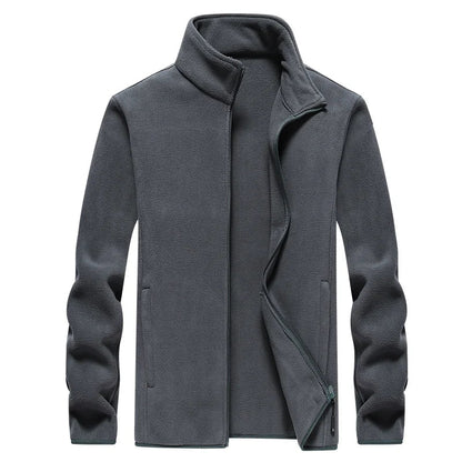 Winter fleece hiking jacket windbreaker for men Sportswear Wool lining thickened warm men's coat plus size overcoat