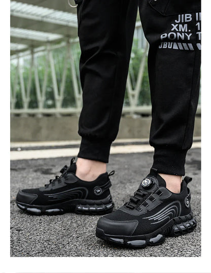 New Safety Boots Men Work Sneakers Indestructible Shoes Steel Toe Protective Boots Anti-smash Anti-puncture Work Tactical Boots