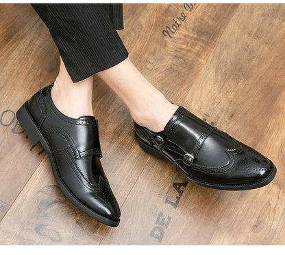 Classic Dress Shoes Men Trend Casual Business Office Leather Shoes For Men Large Size 48 Social Party Formal Brogues Shoes Male