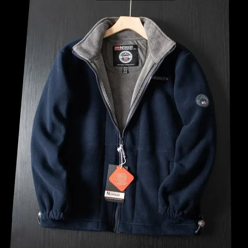 Jaqueta Masculina Corta-Vento Acolchoada com Fleece, Anti-Congelamento, Casaco Quente, Frio Polar, Tamanho Grande, Lazer, Moda, Outono, Inverno, Nova,