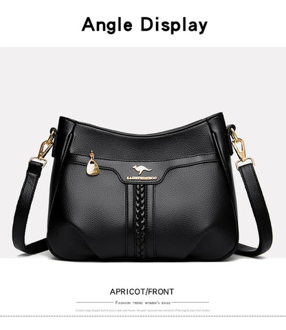 Genuine High Quality Soft Leather Women's Handbag Trend Designer Female Crossbody Bag Casual Shoulder Messenger Handbags 2024