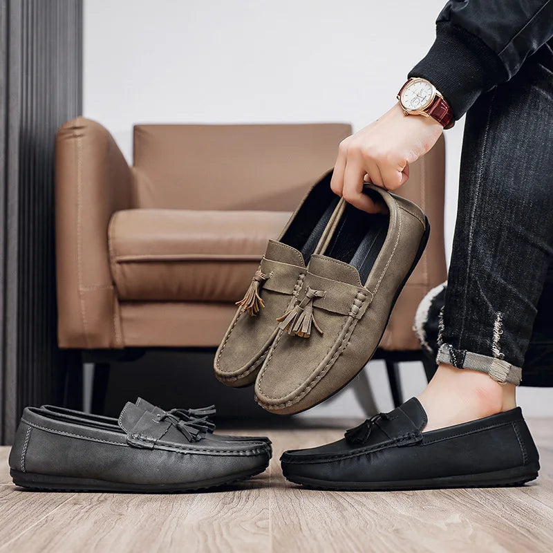 Outdoor Fashion Men's Casual Shoes Comfortable Male Loafers Non-slip Walking Sneakers Breathable Flats Driving Shoes Lazy Shoes