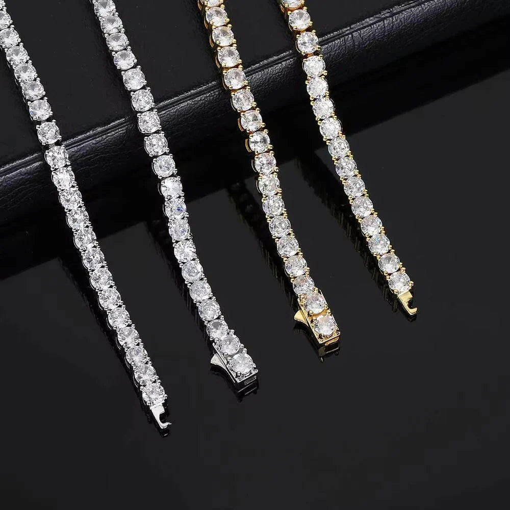 Hip Hop 2 2.5 3 4 5 6.5mm Unisex Moissanite Tennis Bracelet For Women Men 925 Sterling Silver Moissanite Bracelet Fine Jewelry