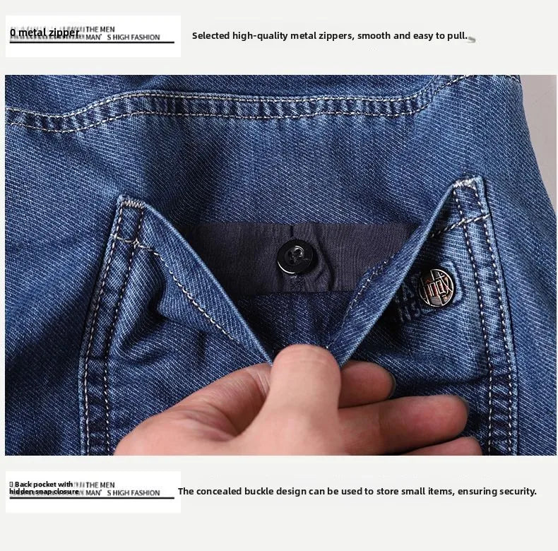 Men's New Fashion Business Jeans for Autumn and Winter  Classic Style Casual Stretch Slim Jeans  Men's Brand Jeans Jeans Pants