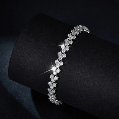 2.5mm 5.4cttw Full Moissanite Bracelet for Women S925 Sterling Silver luxury Full Diamond sparkling Wedding Jewelry