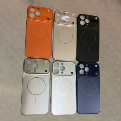 Glass For Magsafe Phone Case For iPhone 17 Air 16 15 14 13 Pro Max Magnetic Wireless Charge Armor Cover