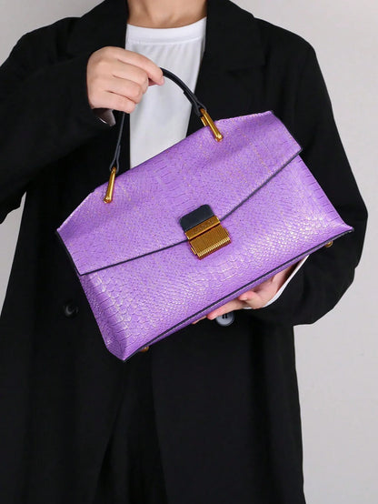 2025 new retro blue snake-shaped high-grade handbag fashion luxury luxury handbag lightweight large-capacity one-shoulder messen