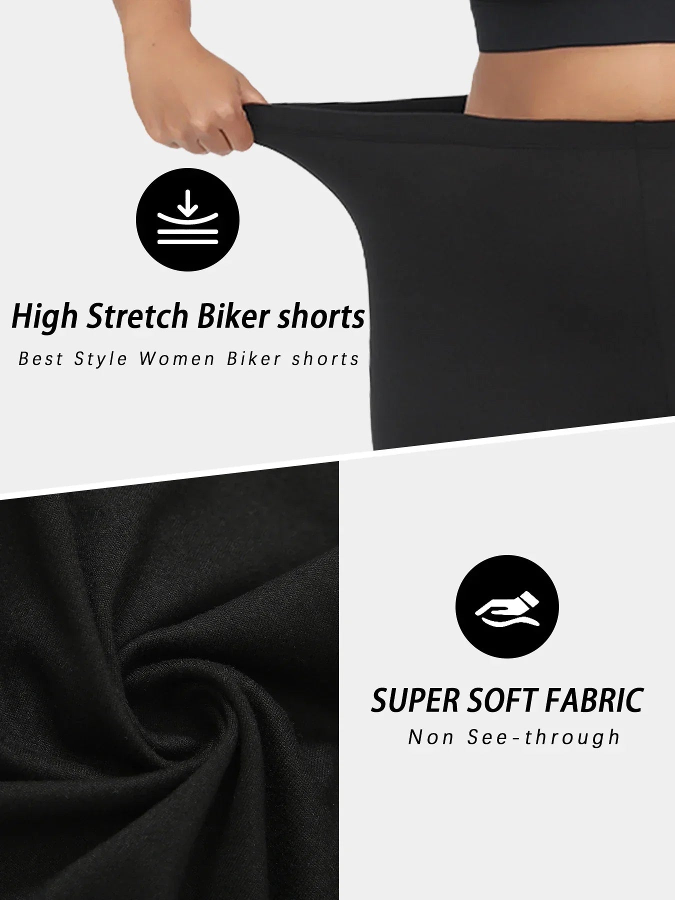 Plus Size Super Soft Biker Shorts For Women No See Through Workout Running Yoga Athletic Shorts 6"Inseam RUNNING