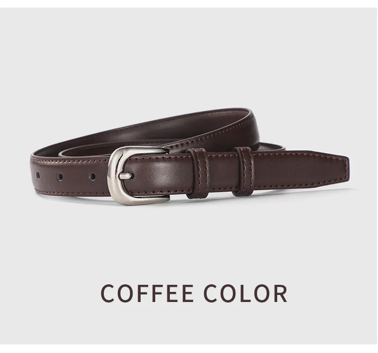 1pcs Women's Thin Waist Belt All-Match Style Fashionable And Simple Women's Belt With Jeans