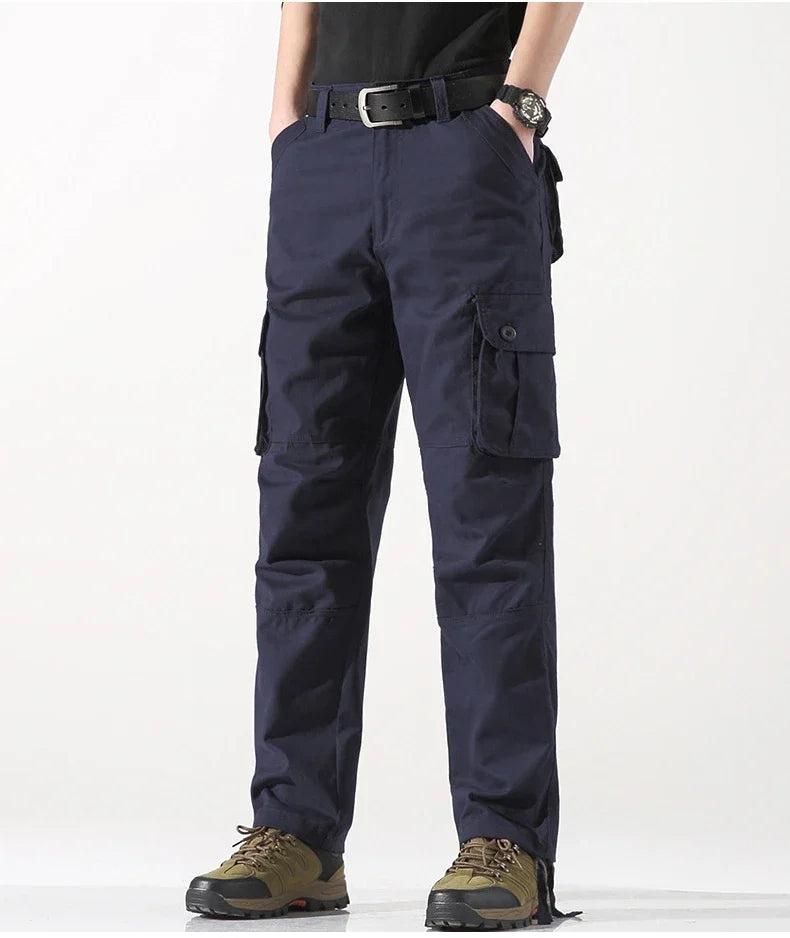 New Men Cargo Pants Pants 6 Pockets Fashion Cargo Pants Quality Cotton Outdoor Male Casual Pants