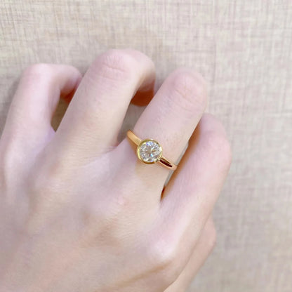 Real 14k Gold Diamond Ring for Women To Join Party Peridot Gemstone Anillos De Wedding Diamante Engagement Jewelry Fine Ring Box