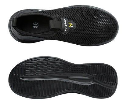 Lightweight safety shoes with large mesh, breathable, odor resistant, impact resistant, puncture resistant, and soft work shoes