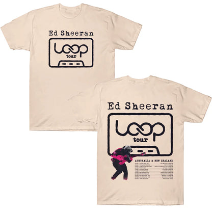 2026 New Ed Sheeran LOOP Australian Tour T Shirts Summer Fashion Women Men Streetwear Hip Hop Singer T-shirts for Fan Gifts