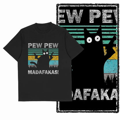 COOLMIND 100% Cotton Short Sleeve Cool Cat Print Men Tshirt Casual Summer Loose Men Cat T Shirt o-neck t-shirt Men Tee Shirts