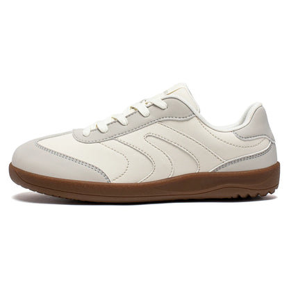 Wide Toe Shoes Unisex Artificial Leather Barefoot Sneakers Casual Retro Zero Drop Shoes for Women Men
