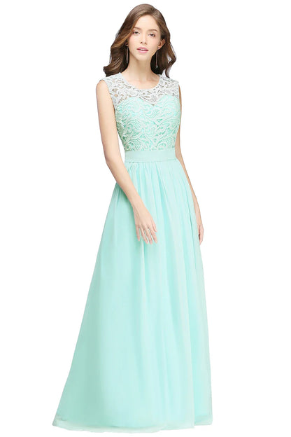 Mint Green Bridesmaid Dresses for Women Long Wedding Party Guest Evening Prom Gowns Formal Occasion A Line Chiffon Vestidos