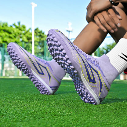 Adult anti slip TF/broken nail men's breathable sports shoes new couple outdoor lightweight soccer shoes