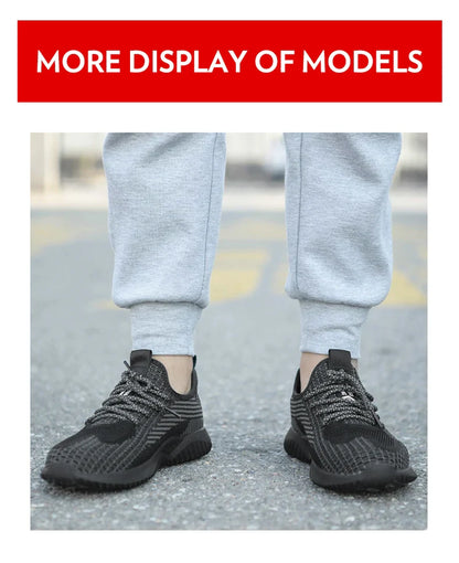 Safety shoes, breathable lightweight work shoes, puncture-resistant and smash-proof protective shoes, steel-toe shoes